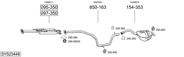 Sistema de gases de escape Ford MONDEO IV Saloon
