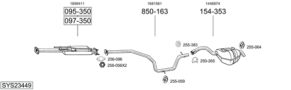 Sistema de gases de escape Ford GALAXY MK II VAN