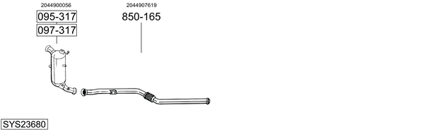 Sistema de gases de escape Mercedes-Benz C-CLASS T-Model