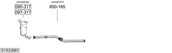 Sistema de gases de escape Mercedes-Benz C-CLASS T-Model