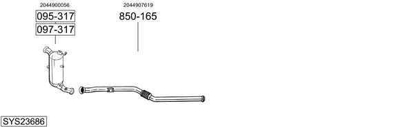 Sistema de gases de escape Mercedes-Benz C-CLASS