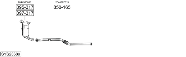 Sistema de gases de escape Mercedes-Benz C-CLASS