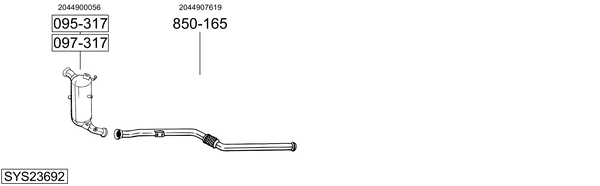 Sistema de gases de escape Mercedes-Benz C-CLASS T-Model
