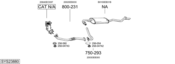 Sistema de gases de escape Nissan NP300 PICKUP