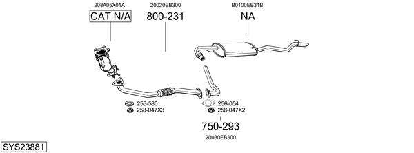 Sistema de gases de escape Nissan NAVARA NP300