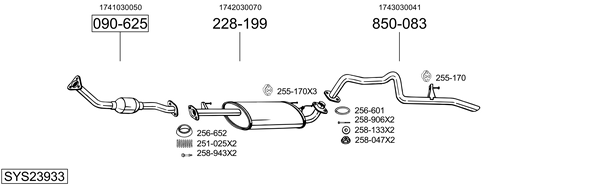 Sistema de gases de escape Toyota LAND CRUISER PRADO