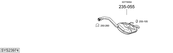 Sistema de gases de escape Volvo S80 II