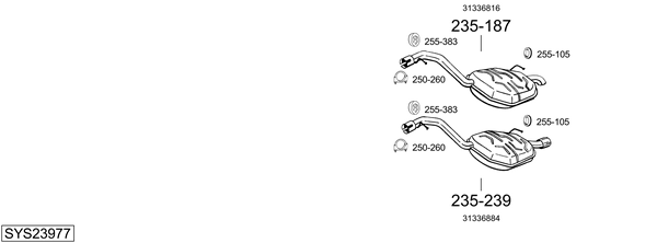 Sistema de gases de escape Volvo XC70 II