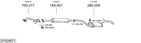 Sistema de gases de escape Ford FOCUS III Saloon