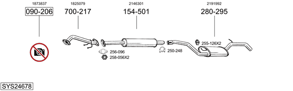 Sistema de gases de escape Ford FOCUS III Saloon