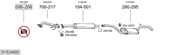 Sistema de gases de escape Ford C-MAX II