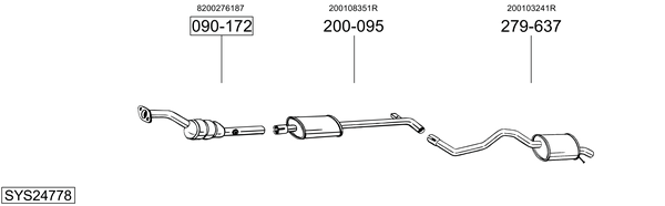 Sistema de gases de escape Renault CLIO IV Hatchback Van