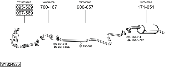 Sistema de gases de escape Mazda 2