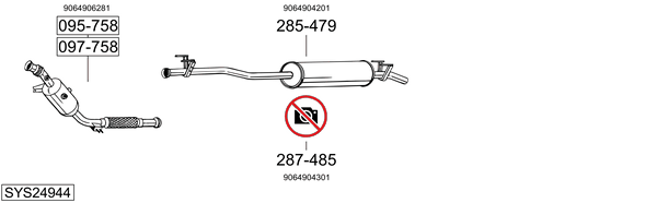 Sistema de gases de escape Mercedes-Benz SPRINTER 5-t Van