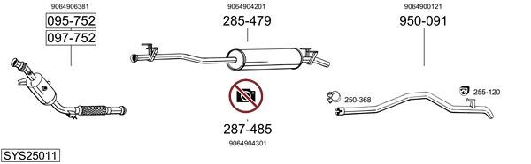 Sistema de gases de escape Mercedes-Benz SPRINTER 4,6-t Van