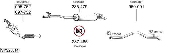 Sistema de gases de escape Mercedes-Benz SPRINTER 4,6-t Van