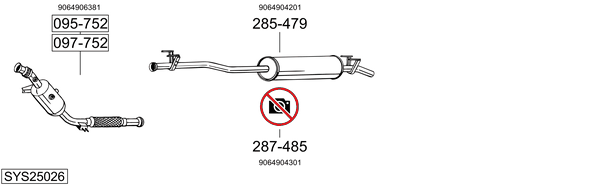 Sistema de gases de escape Mercedes-Benz SPRINTER 5-t Van