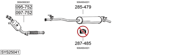 Sistema de gases de escape Mercedes-Benz SPRINTER 5-t Van