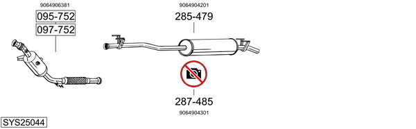 Sistema de gases de escape Mercedes-Benz SPRINTER 5-t Van