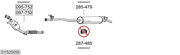 Sistema de gases de escape Mercedes-Benz SPRINTER 5-t Van