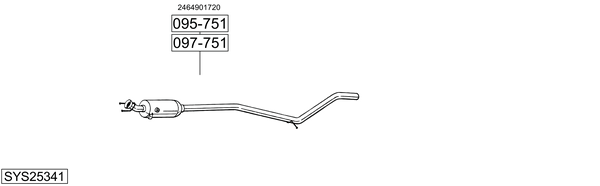 Sistema de gases de escape Mercedes-Benz B-CLASS Sports Tourer