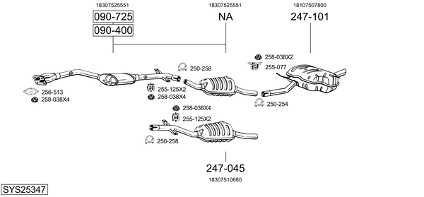 Sistema de gases de escape Bmw 3 Compact