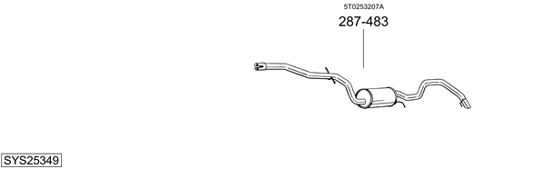 Sistema de gases de escape Vw TOURAN