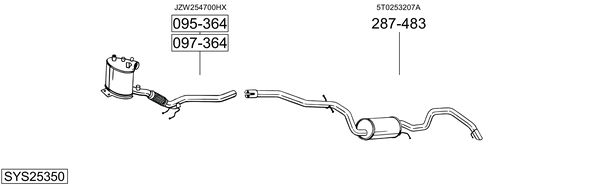Sistema de gases de escape Vw TOURAN