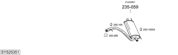 Sistema de gases de escape Volvo XC60 I SUV