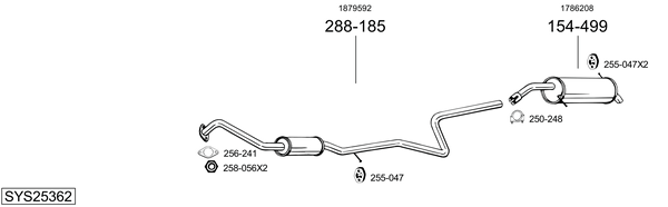 Sistema de gases de escape Ford FIESTA VI