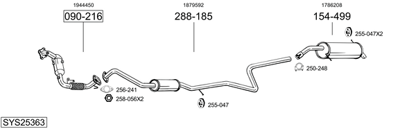 Sistema de gases de escape Ford FIESTA VI