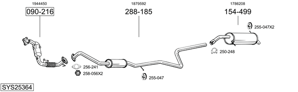 Sistema de gases de escape Ford FIESTA VI