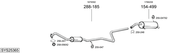 Sistema de gases de escape Ford FIESTA VI Van