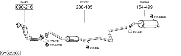Sistema de gases de escape Ford FIESTA VI Van