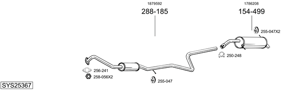 Sistema de gases de escape Ford FIESTA VI Van