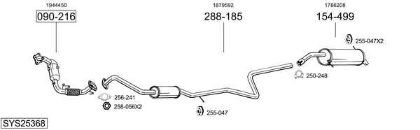 Sistema de gases de escape Ford FIESTA VI Van