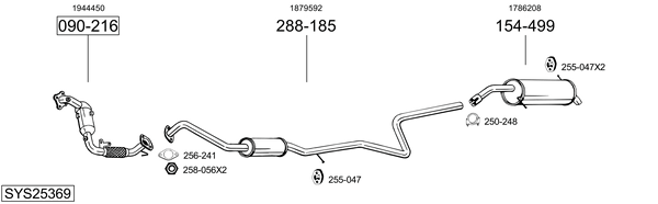 Sistema de gases de escape Ford FIESTA VI Van