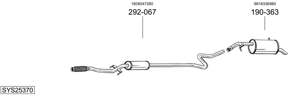 Sistema de gases de escape Citroën C3 III