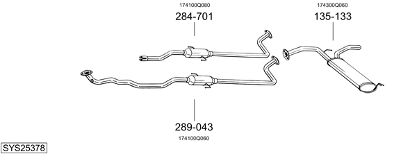 Sistema de gases de escape Toyota AYGO