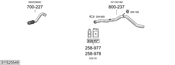 Sistema de gases de escape Ds DS 4 / DS 4 CROSSBACK