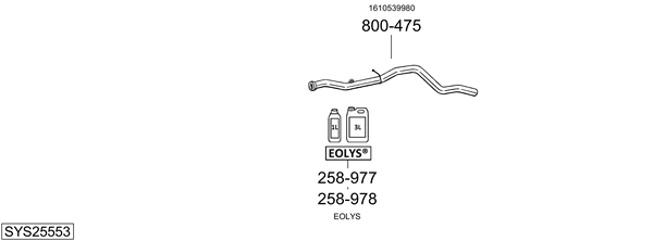 Sistema de gases de escape Peugeot 308 II