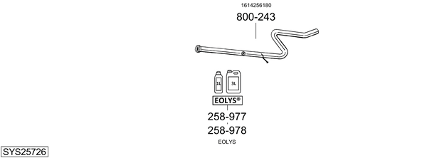 Sistema de gases de escape Peugeot 2008 I