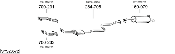 Sistema de gases de escape Kia RIO III
