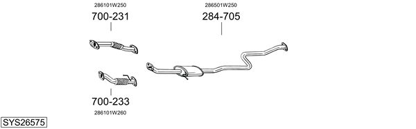 Sistema de gases de escape Kia RIO III Saloon