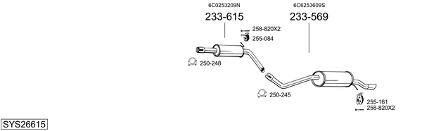 Sistema de gases de escape Skoda FABIA III
