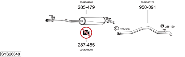 Sistema de gases de escape Mercedes-Benz SPRINTER 3,5-t Van