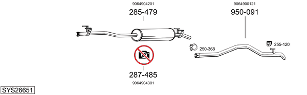 Sistema de gases de escape Mercedes-Benz SPRINTER 3,5-t Bus