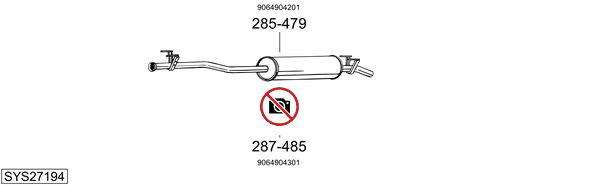 Sistema de gases de escape Mercedes-Benz SPRINTER 5-t Van