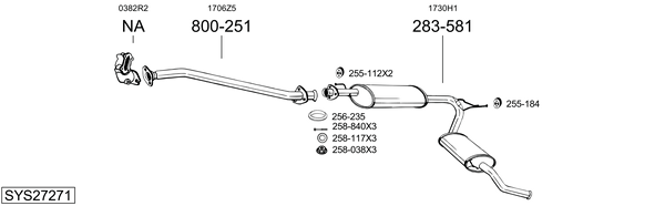 Sistema de gases de escape Peugeot BOXER Van