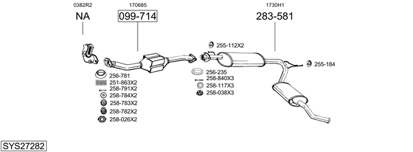 Sistema de gases de escape Peugeot BOXER Platform/Chassis